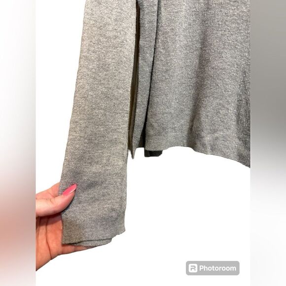 Eileen Fisher Torma Bateau Neck Box Slouchy Sweater Top in Gray Size Medium - Picture 3 of 9